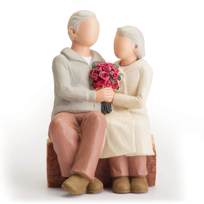 ROSE COUPLE HOME DECOR FIGURINE ROMANTIC LOVING SCULPTED HAND PAINTED FIGURE HAPPY WEDDING ANNIVERSARY SCULPTURE GIFTS FOR COUPLE HOME DECOR STATUE FOR WEDDING VALENTINES DAY CHRISTMAS