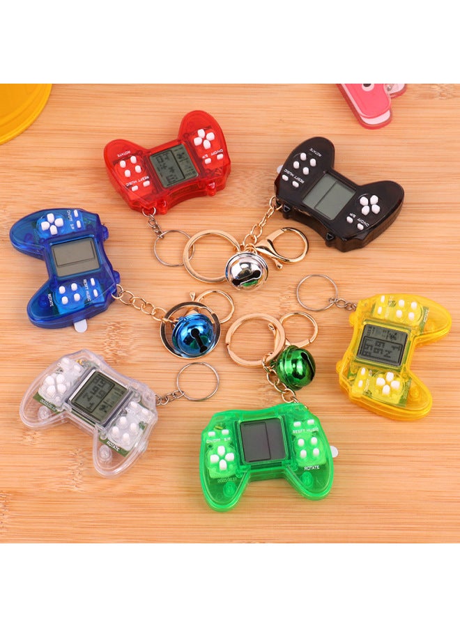 Handheld Tetris Game Machine Creative Handle Game Machine Keychain Nostalgic Decompression Toy Wholesale-Color:Elegant Black ]