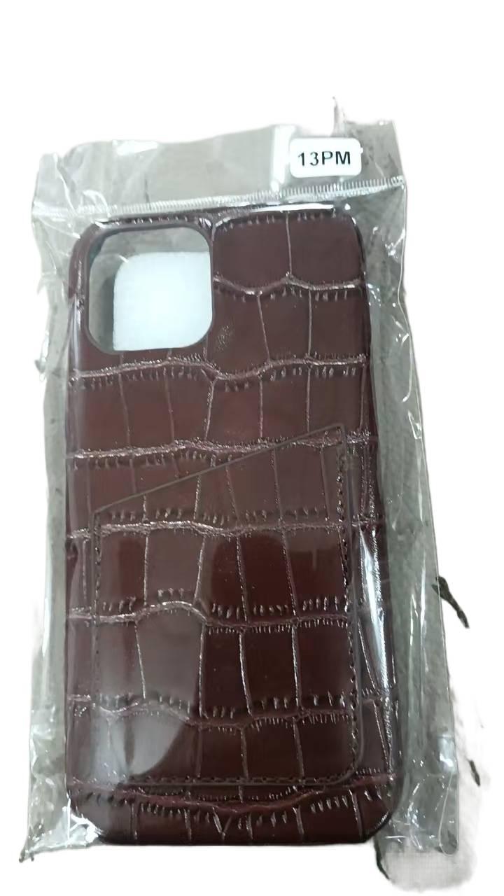 Protective Case, Cover for iphonex/xs, Coffee Brown PC, Card Holder - Image 1
