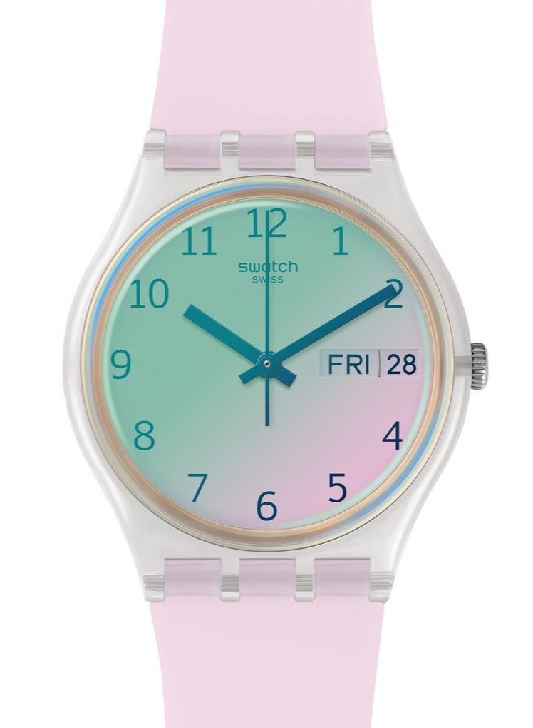 Swatch Unisex Ultrarose Quartz Movement Water Resistant Wrist Watch - 34 Mm - Image 1