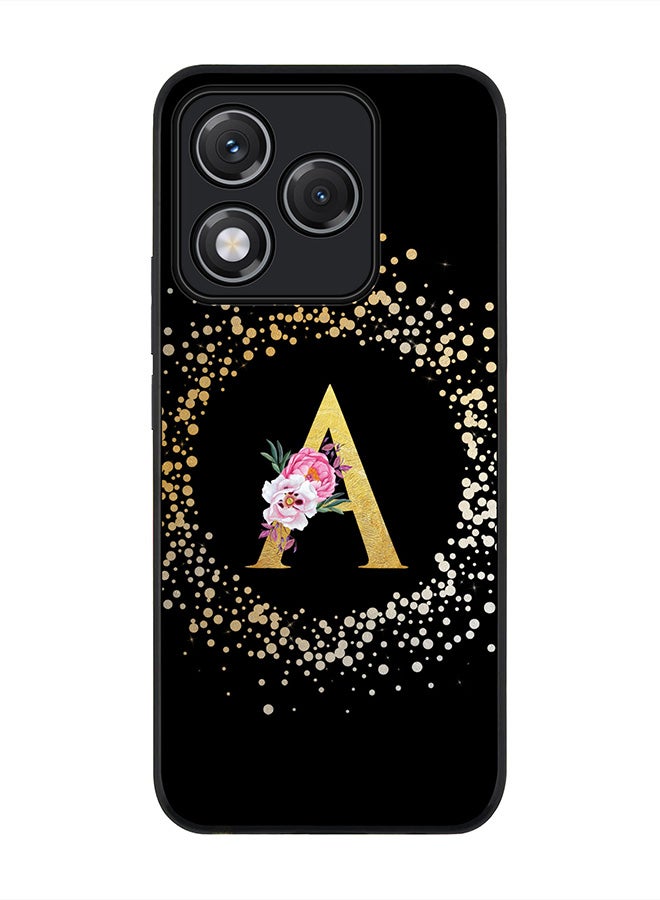 Stylizedd غطاء Honor 400 Lite  - حماية كاميرا رفيعة، مقاوم للصدمات - تصميم مخصص مزخرف - أ (أسود) 