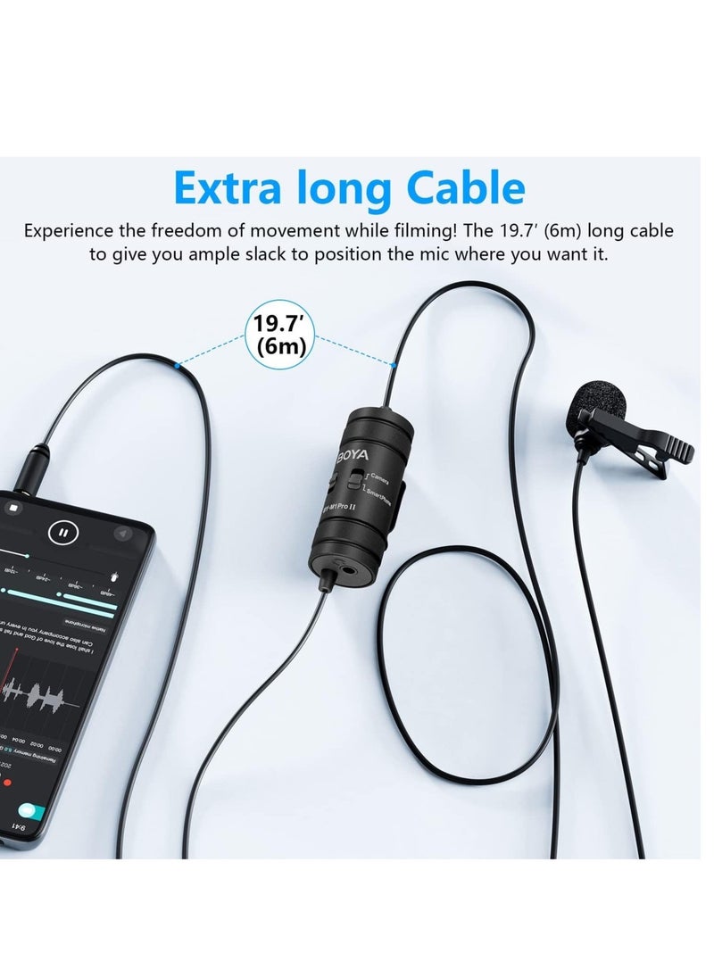 BOYA by-M1 Pro II Lavalier Microphone Noise Cancelling Omnidirectional Mic with Monitoring Port for YouTube Tiktok Interview Broadcast Content Creation - Image 4