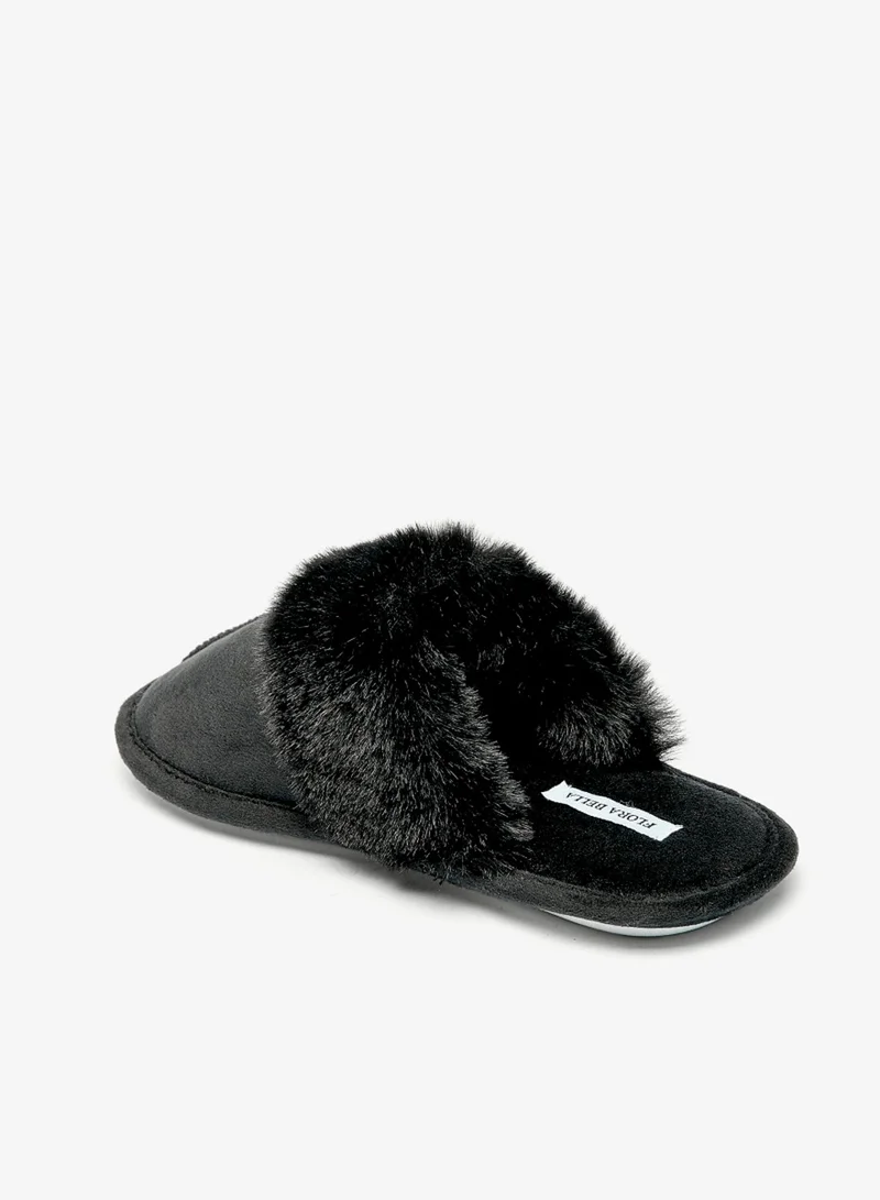 فلورا بيلا من شو إكسبرس Womens Textured Slip On Bedroom Slippers By Shoexpress