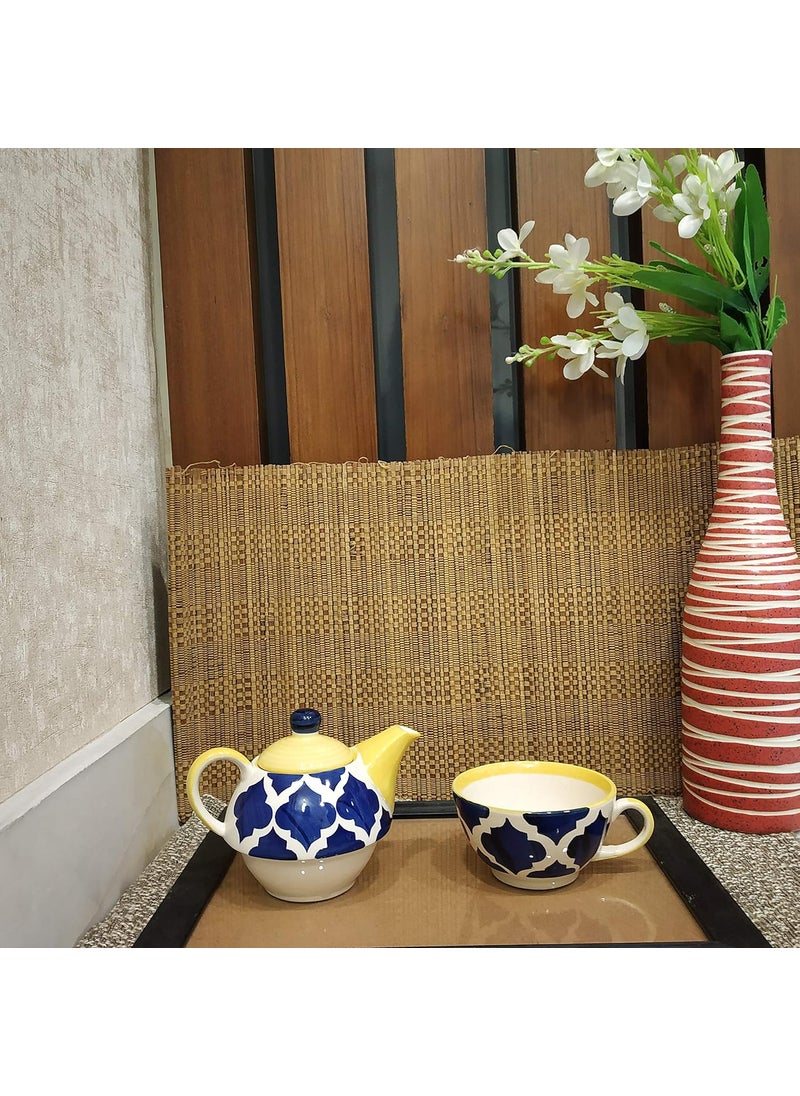 Caffeine Caffeine Ceramic Handmade Blue Umrao Breakfast Set (6pcs)  - Image 3
