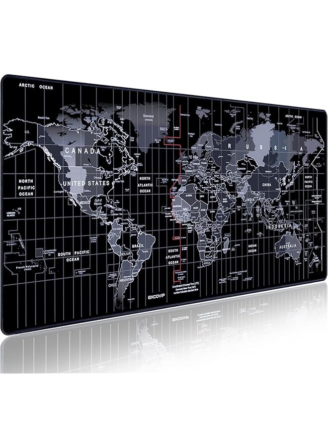 excovip Gaming Mouse Pad Xxl Anti Skid 900X400Mm Mouse Pads Extended Large Desk Pad World Map Keyboard Mousepad Upgrade Version 9640 - Image 1