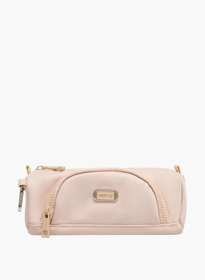 MISSY Solid Backpack with Adjustable Shoulder Straps and Pencil Pouch