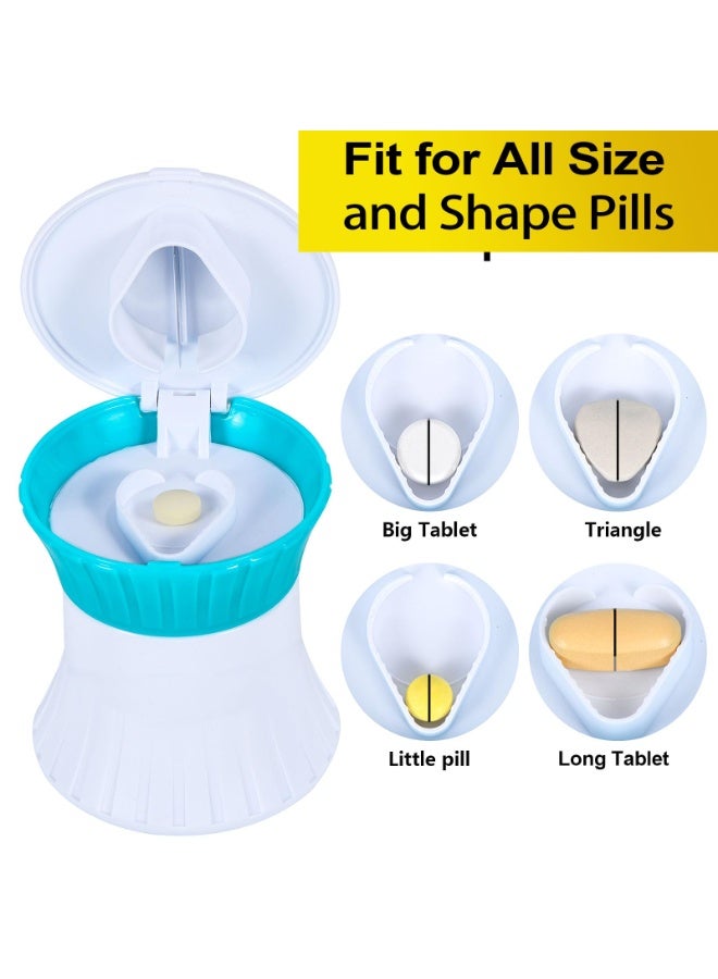 Bukela Pill Crusher Plastic Pill Cutter Pill Crusher Cutter Medicine Cutter 3 in 1 Multifunction Pill Cutter Splitter Grinder Medication Crusher Splitter Storage Box for Small Pills Travel Pill - Image 2