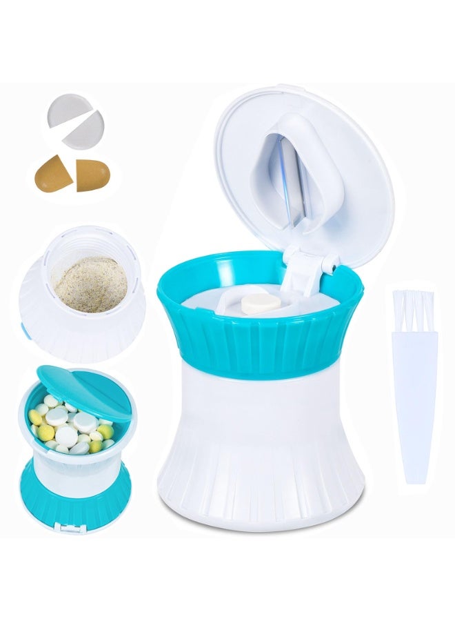 Bukela Pill Crusher Plastic Pill Cutter Pill Crusher Cutter Medicine Cutter 3 in 1 Multifunction Pill Cutter Splitter Grinder Medication Crusher Splitter Storage Box for Small Pills Travel Pill - Image 1