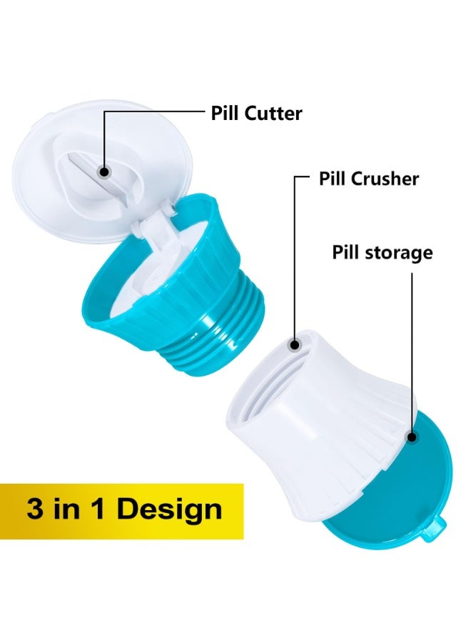 Bukela Pill Crusher Plastic Pill Cutter Pill Crusher Cutter Medicine Cutter 3 in 1 Multifunction Pill Cutter Splitter Grinder Medication Crusher Splitter Storage Box for Small Pills Travel Pill - Image 5