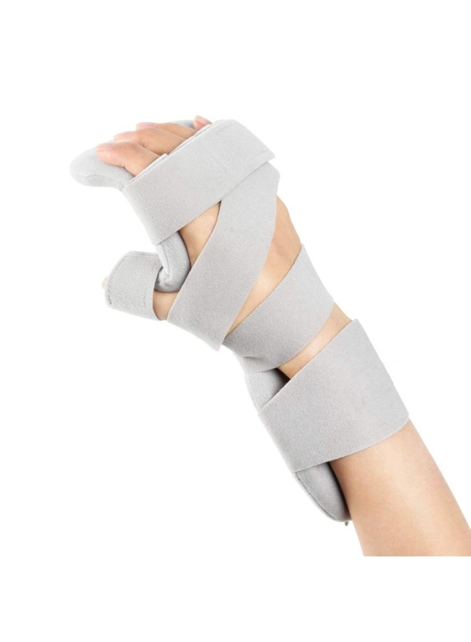 YelaJoy Resting Hand Splint, Thumb Stabilizer Wrap, Night Immobilizer Wrist Finger Brace for Hand Fractures, Wrist Sprains, Carpal Tunnel Pain - Functional Support for Sprains Fractures（Right） - Image 1
