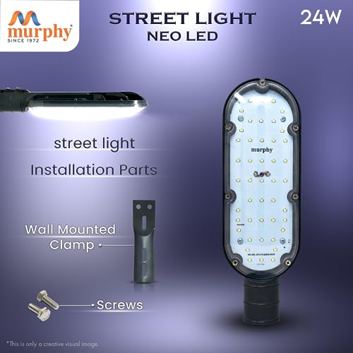 Murphy LED 24 Watts Ip-65 Bis Approved Waterproof Outdoor Street Light, Cool White Pack of 5 - Image 2