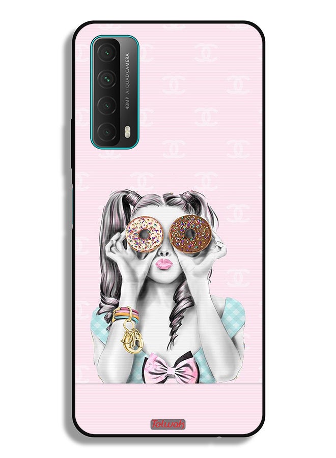 Tolwak Huawei P smart (2021) Protective Case Cover Holding Two Donuts - Image 2