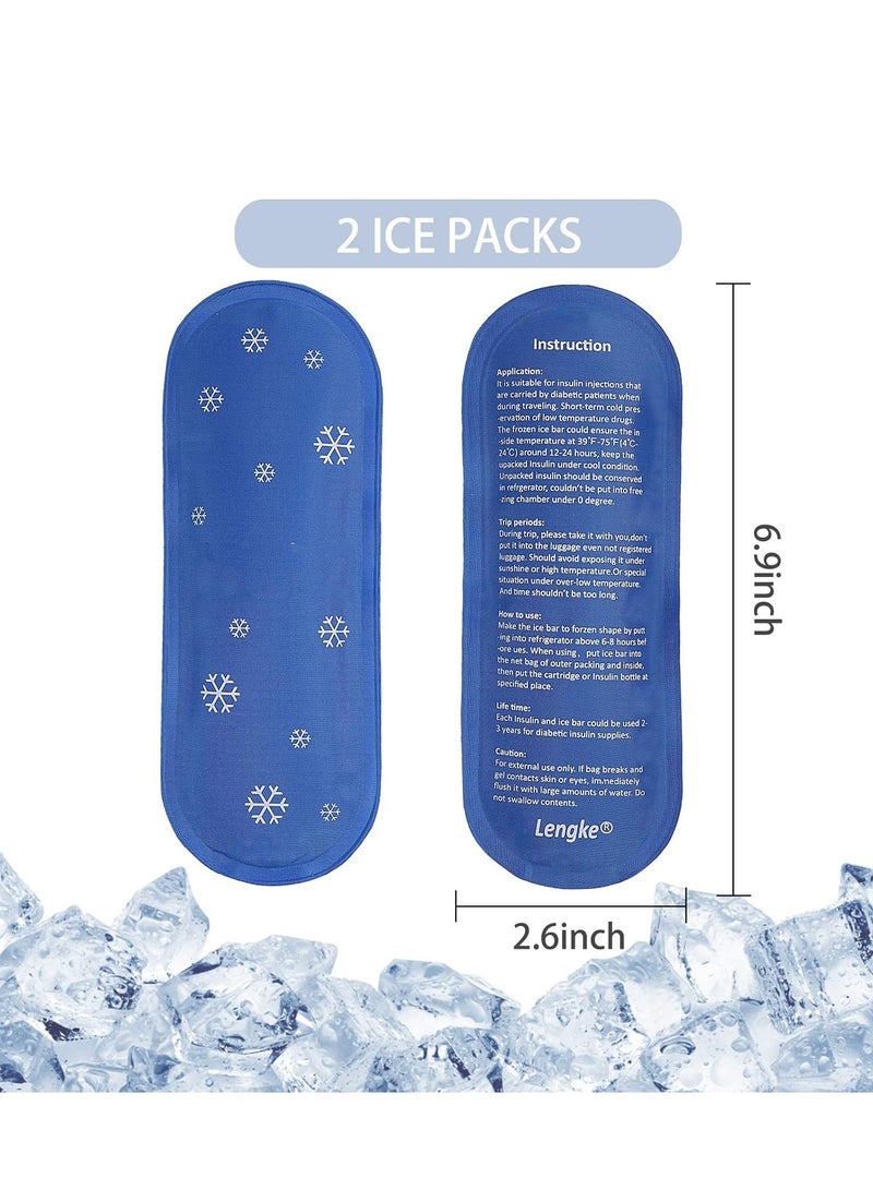 KASTWAVE Insulin Cooler Travel Case, Diabetic Medication Insulated Cool Organizer with 2 Reusable Ice Packs for Insulin Pen and Other Diabetic Supplies, Travel Case for Most Insulated Medication Travel Bag - Image 5