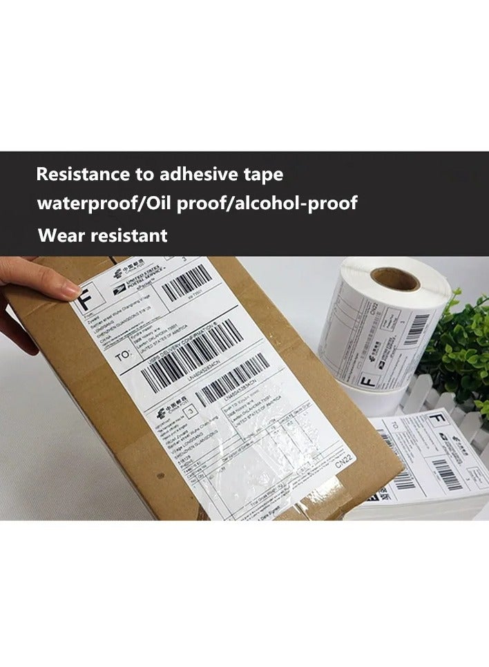 Generic 500pieces Folded Flat 100mm*150mm  Heat-sensitive Three-proof Thermal printing paper Label Paper Barcode Paper Thermal Printing Label Express Waybill Shipping Label Paperl  - Image 4