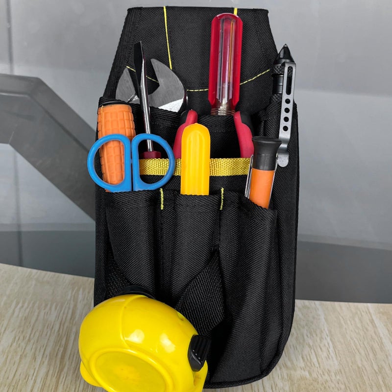 FAUDRECRO Small Tool Bag with Belt Jacket Multi Pocket Holster Case Tool Bag Lightweight Durable Fabric for Electricians - Image 5