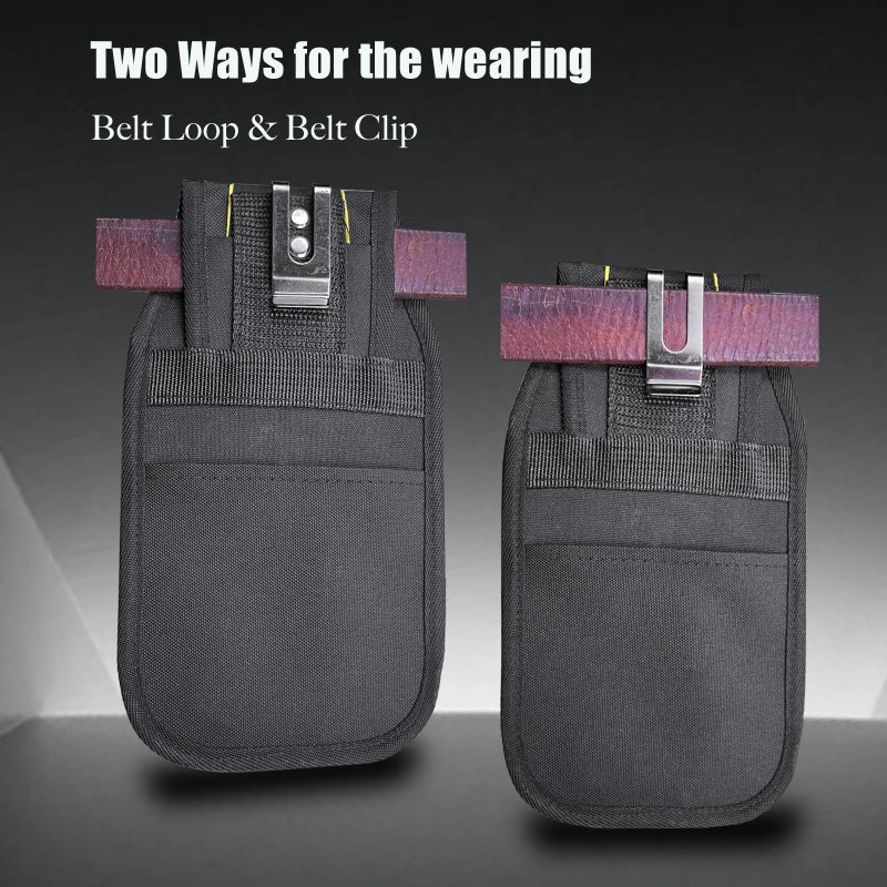 FAUDRECRO Small Tool Bag with Belt Jacket Multi Pocket Holster Case Tool Bag Lightweight Durable Fabric for Electricians - Image 4
