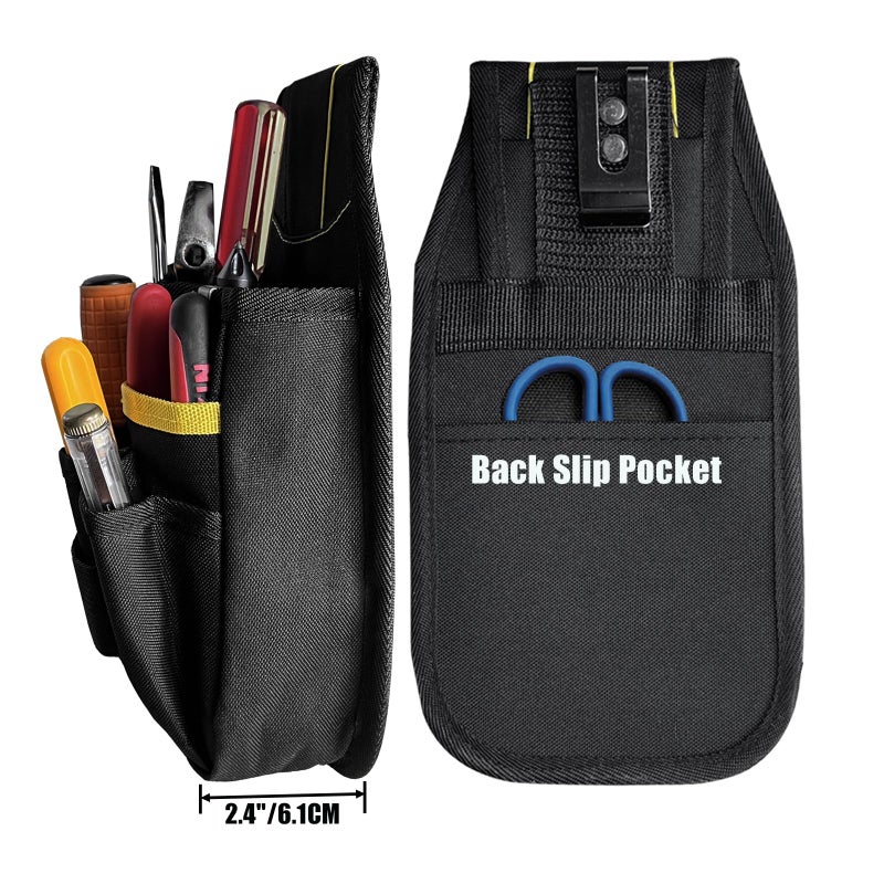 FAUDRECRO Small Tool Bag with Belt Jacket Multi Pocket Holster Case Tool Bag Lightweight Durable Fabric for Electricians - Image 3