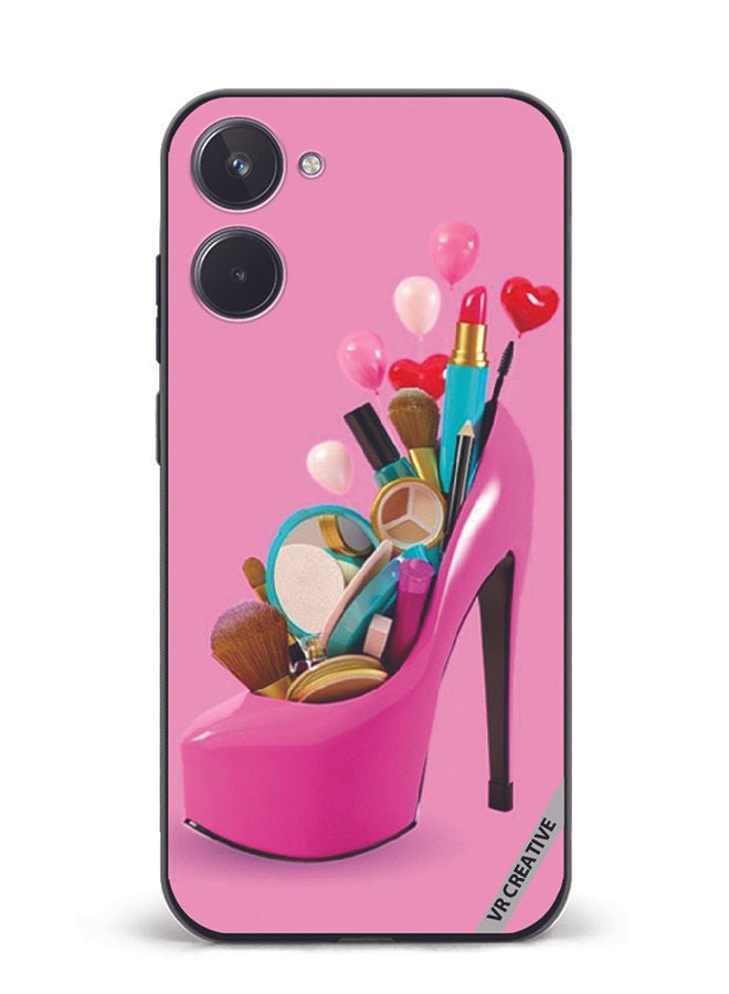 VR CREATIVE Protective Case Cover For Realme 10 Barbie Shoe Design Multicolour - Image 1