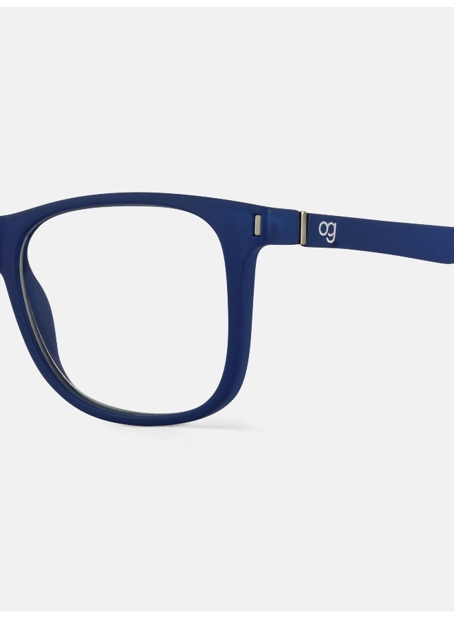 Woggles Noir Dark Blue Square Blue Screen Glasses - Image 2