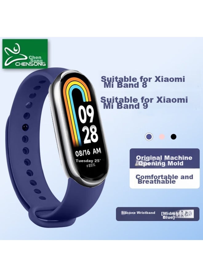 CHENSONG حزام متوافق مع Xiaomi Band 9/8/نسخة NFC، سيليكون سائل (مي) للجيل الثامن/التاسع، سوار رياضي للجنسين - Image 1