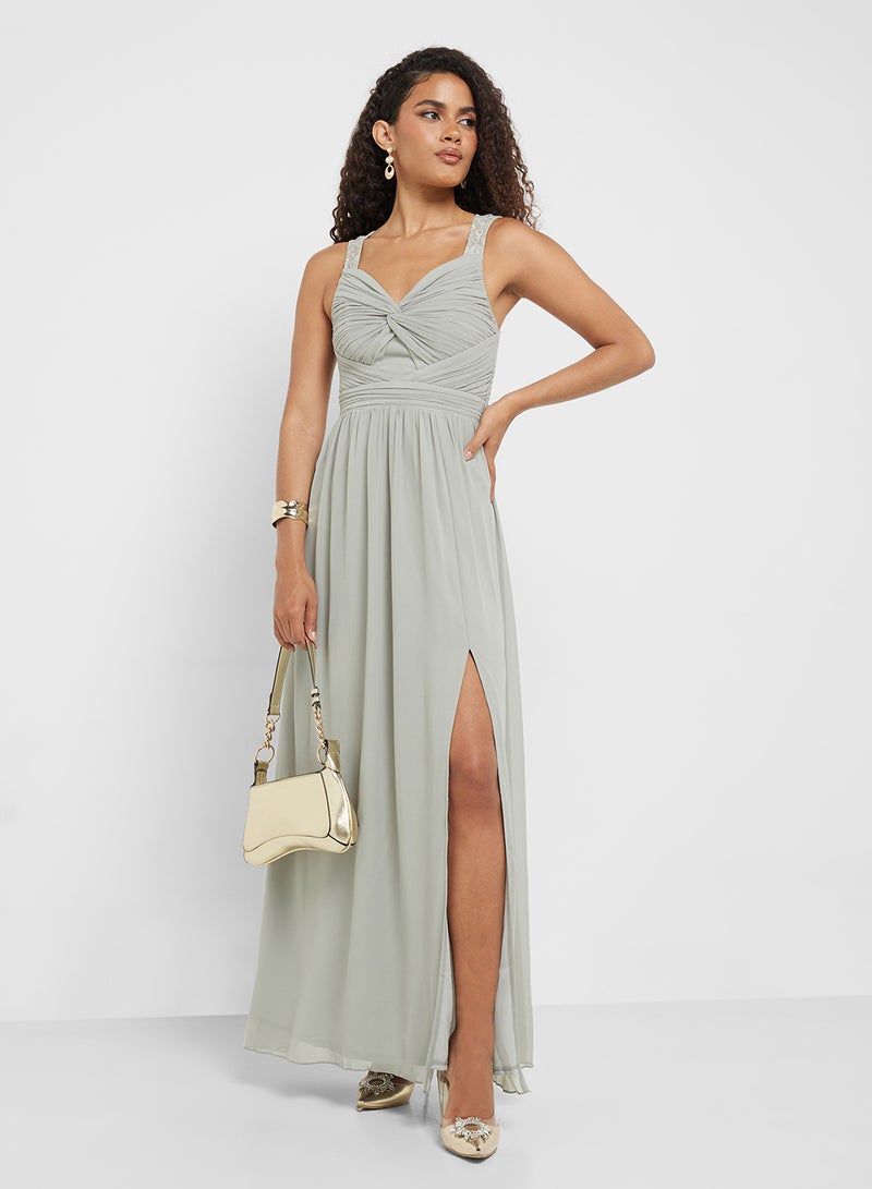 ليتل مسترس فستان شيفون بفتحة - Image 1