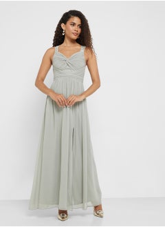 Little Mistress Waterlily Lace Strap Maxi Dress  - Image 4