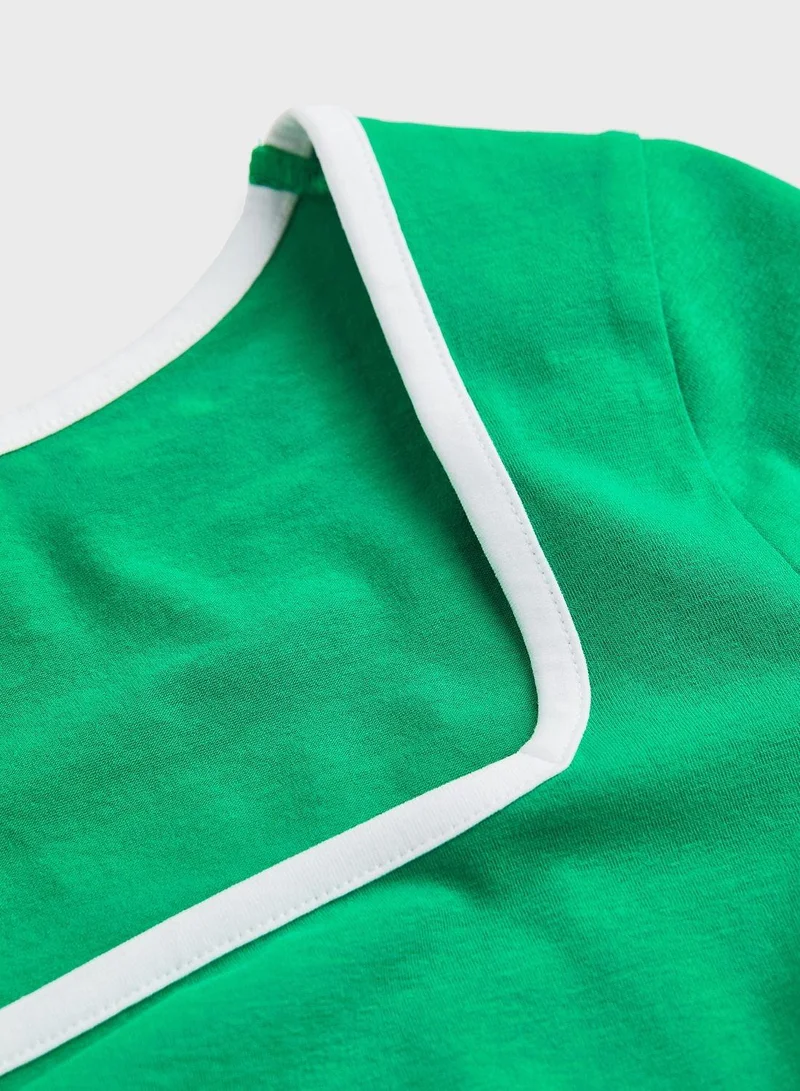 H&M Square Neck Crop Top