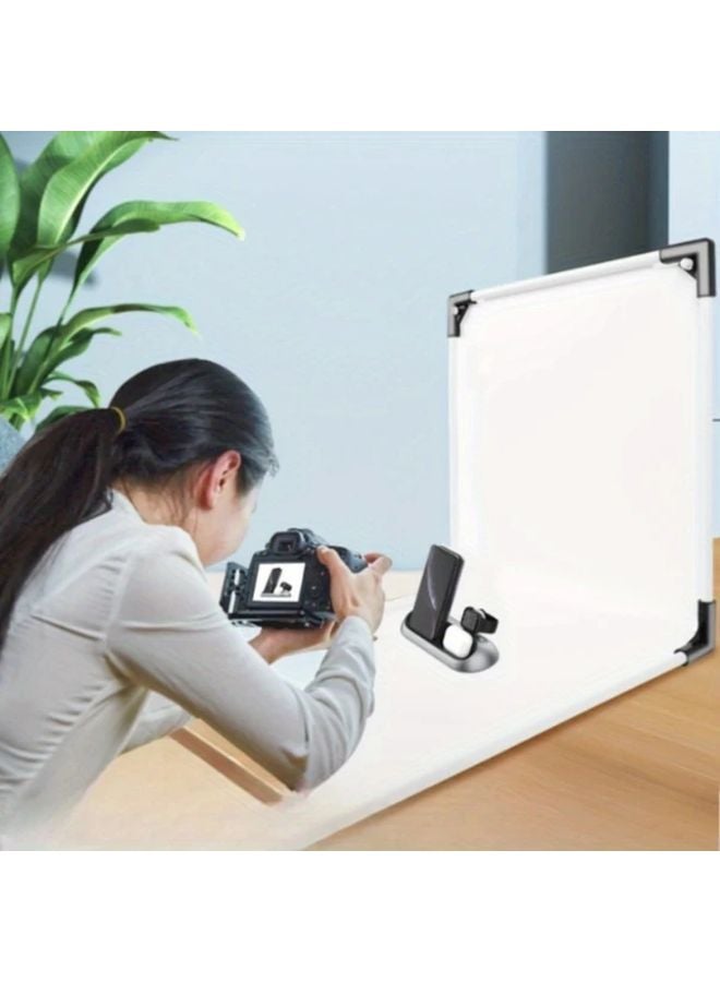 خلفية التصوير البيضاء خفيفة الوزن وقابلة للحمل مع حقيبة تنظيم - Image 2