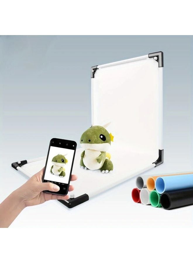 خلفية التصوير البيضاء خفيفة الوزن وقابلة للحمل مع حقيبة تنظيم - Image 3