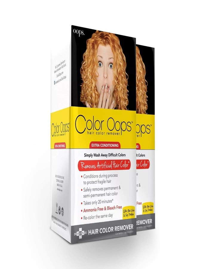 Color Oops Extra Conditioning Hair Color Remover, 2 Pack, Hair Dye Remover Processes in 20 Minutes, Safely Removes Permanent & Semi-Permanent Dye, Ammonia & Bleach Free - Image 1