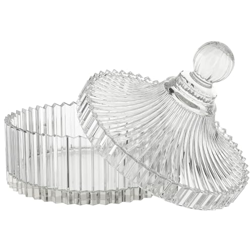 Shelley Kyle Large Lidded Crystal Puff Dish (Puff not Included) - Image 1