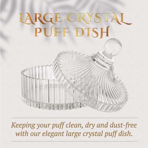 Shelley Kyle Large Lidded Crystal Puff Dish (Puff not Included) - Image 2