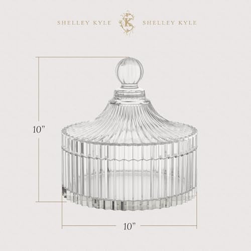 Shelley Kyle Large Lidded Crystal Puff Dish (Puff not Included) - Image 5