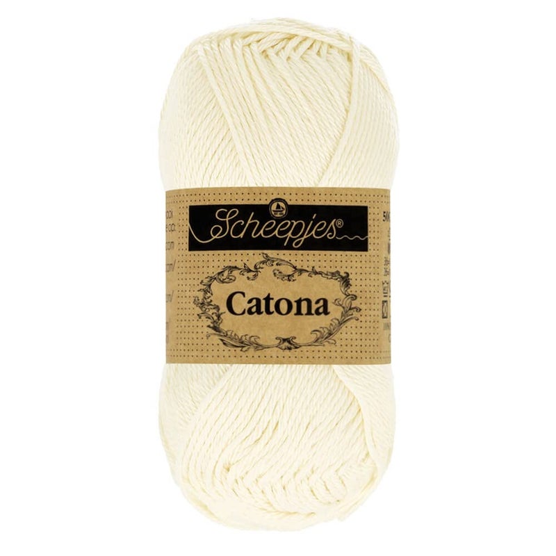 Scheepjes Catona 50g 130 Old Lace Ecru Crochet and Knitting Yarn
