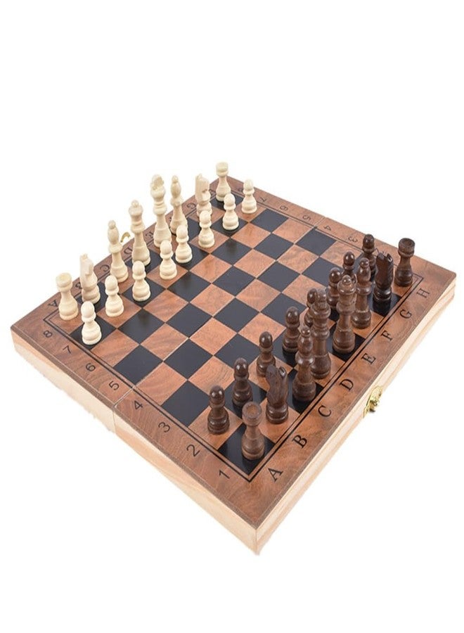 TLISMI 11.4’’ Premium Classic Wooden International Chess Board Set Vintage wooden Chess Pieces Wooden Checker Board Folding Travel Chess with Wood Pawns Gift Box for Beginners and Professional Players - Image 1