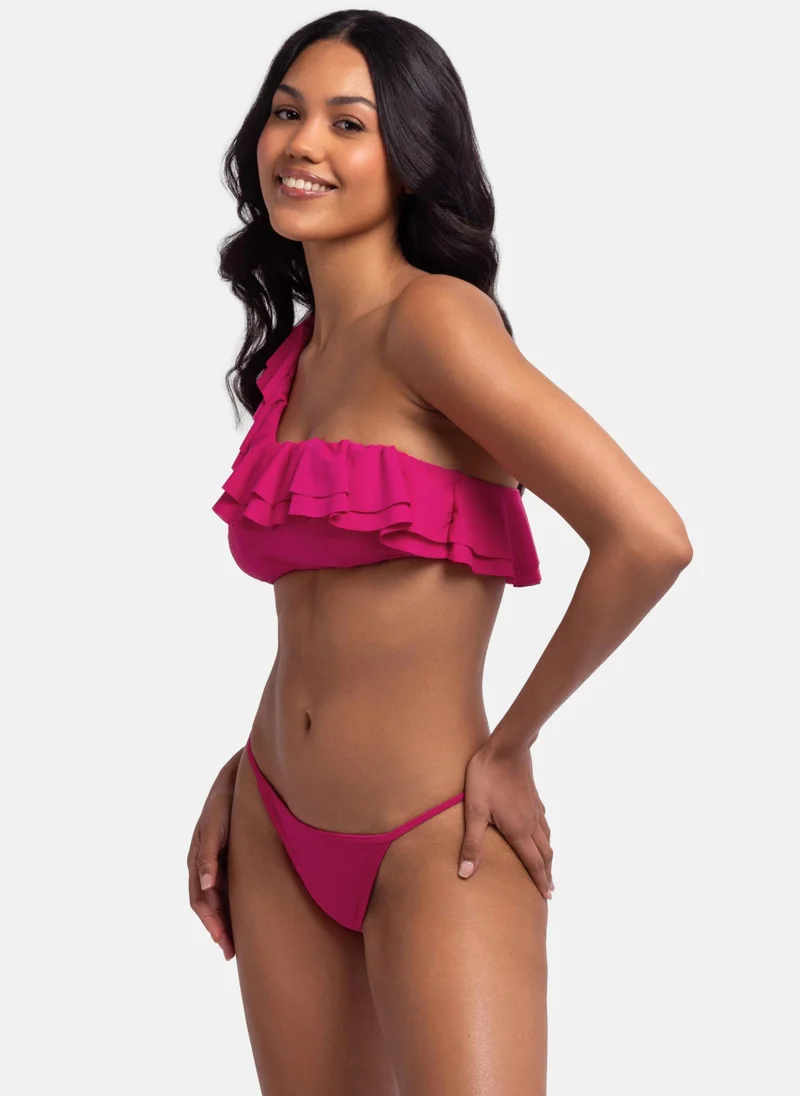 دورينا Ruffle One Shouldr Bikini Top