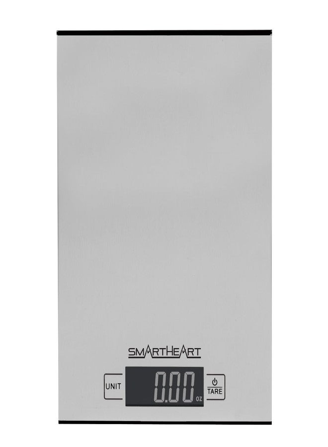 سمارت هارت ميزان طعام رقمي سمارت هارت - ستانلس ستيل | مستشعرات دقيقة | يقيس بالجرام، الأونصة، الرطل، المليلتر | سعة 5000 جرام/11 رطل | وظيفة التصفير | إيقاف تشغيل تلقائي | ميزان مطبخ لتحضير الوجبات والخبز - Image 1