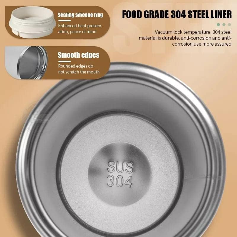 Gladnes Leakproof Stainless Steel Vacuum Insulated Travel Mug with Temperature Display NonSlip Base Hot Cold Drinks Reusable Mug for Home Office Travel 510 ML Green - Image 5
