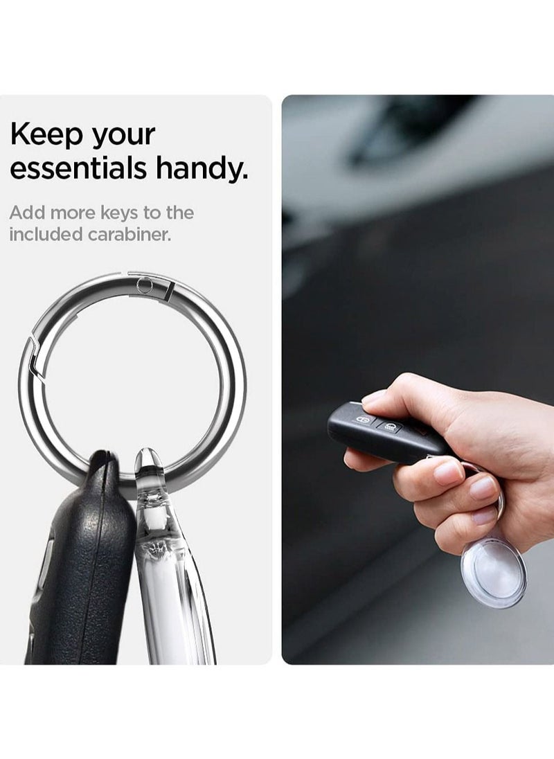 Spigen Ultra Hybrid With Keychain Ring for Apple AirTag Case Cover Airtags Holder - Crystal Clear  - Image 3