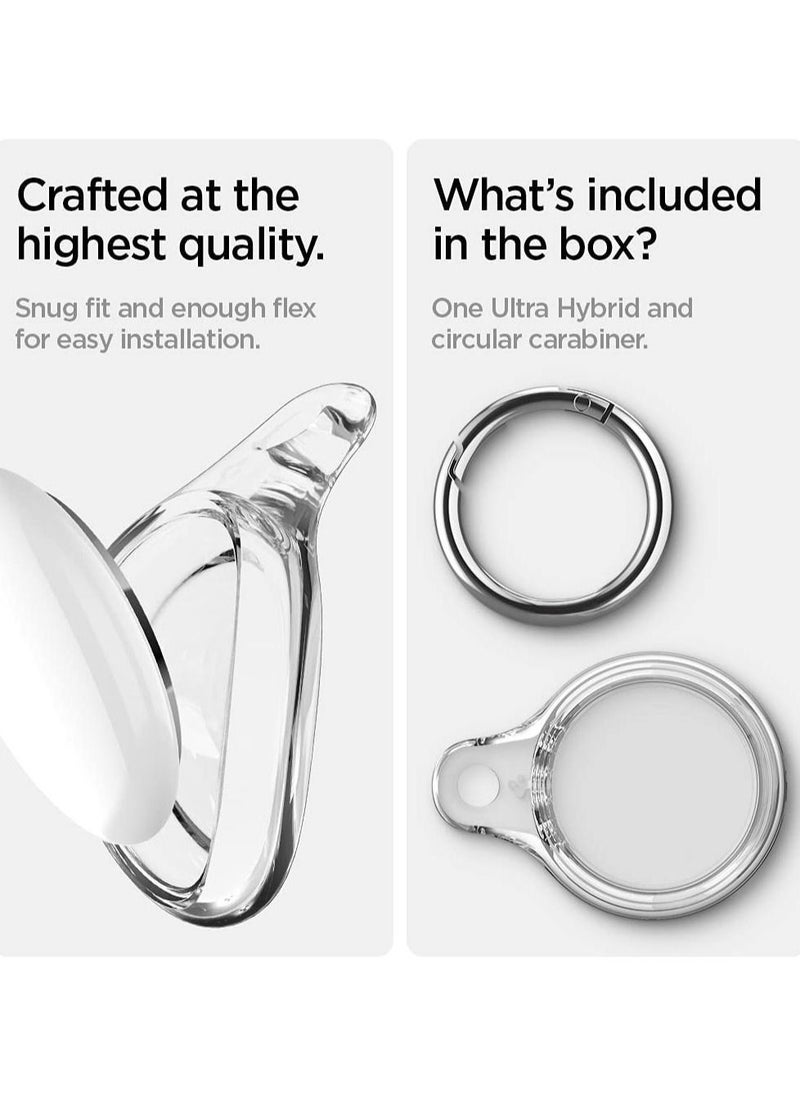 Spigen Ultra Hybrid With Keychain Ring for Apple AirTag Case Cover Airtags Holder - Crystal Clear  - Image 2