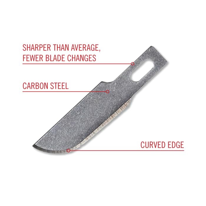 Excel Blades #10 Curved Edge Blade, 5 Pack, American Made Replacement Hobby Blades - Image 3