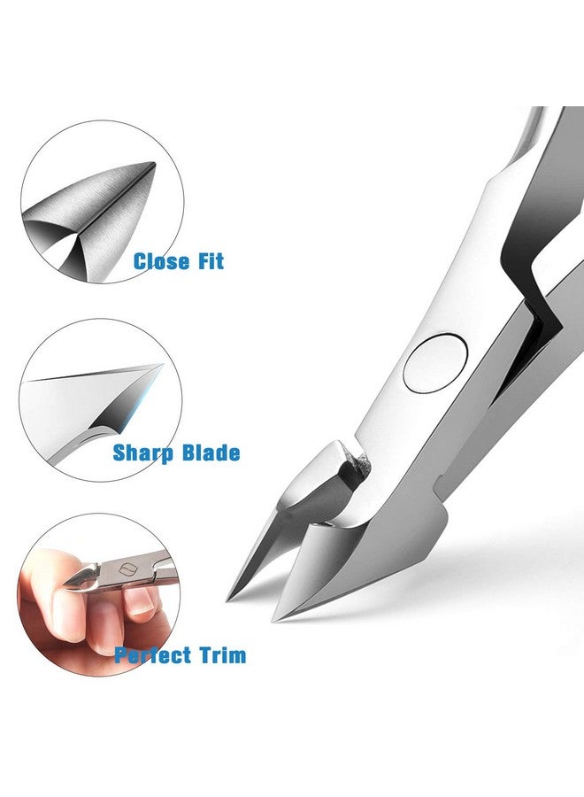 FERYES Cuticle Clipper Professional Manicure And Pedicure Cuticle Remover Tools, Medical Grade Stainless Steel Cutial Cutter, 6Mm Jaw- 1 Piece (Silver) - Image 2