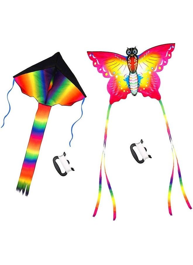 Large Rainbow Delta And Butterfly Kites 2 Pack Easy Flyer Kites With Long Colorful Tail For Kids Adults Outdoor Game Activities Beach Trip Great Gift To Kids Childhood Precious Memories - pzsku/ZF98B16F0F84E1B161835Z/45/_/1688193286/42d3d1fb-ebaf-438f-806d-5c50ee9ae413