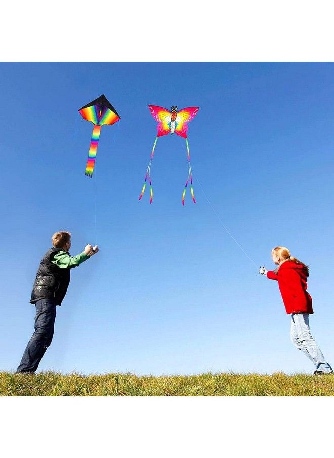 Large Rainbow Delta And Butterfly Kites 2 Pack Easy Flyer Kites With Long Colorful Tail For Kids Adults Outdoor Game Activities Beach Trip Great Gift To Kids Childhood Precious Memories - pzsku/ZF98B16F0F84E1B161835Z/45/_/1688193297/98ad4b37-abde-437f-b6ae-6fa2f88b1c34