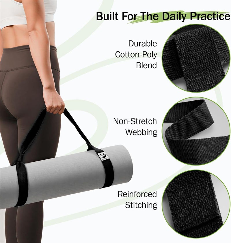 Slim Panda Yoga Mat Straps for Carrying, Adjustable Yoga Mat Carrier Sling Fits All Mats(Mat Not Included) - Image 3