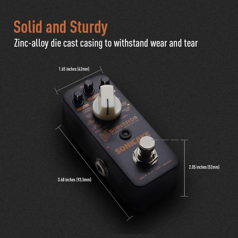 SONICAKE QSS-08 5th Dimension Digital Modulation Guitar Pedal Phaser Flanger Chorus Tremolo Vibrato Autowah Guitar Effects Pedal 11 Modes - Image 5