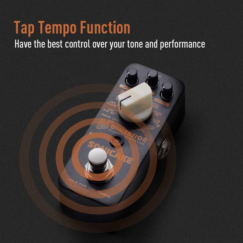 SONICAKE QSS-08 5th Dimension Digital Modulation Guitar Pedal Phaser Flanger Chorus Tremolo Vibrato Autowah Guitar Effects Pedal 11 Modes - Image 4