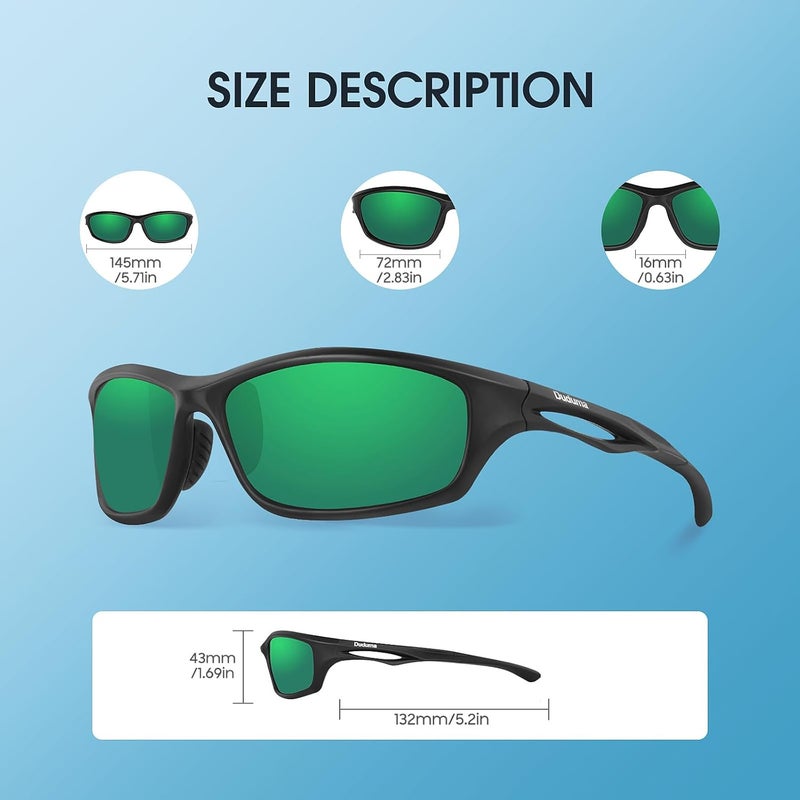 Duduma Polarized Sports Sunglasses for Men Women Running Cycling Fishing Golf Driving Shades Sun Glasses Tr90 - Image 4