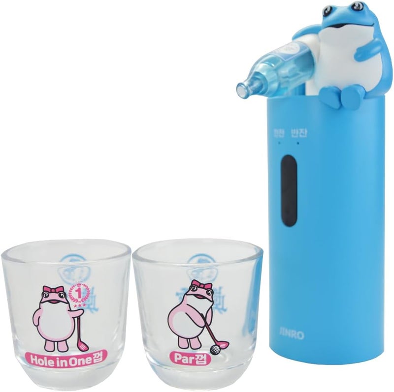 Gpel Jinro Soju Dispenser with 2 pcs of Soju Glasses, Automatic Drink Dispenser for Soju Only, Classic Soju Brand Merch, Korean Soju, Funny Gifts, Silicone Tube 2 Sizes, C-TYPE Charging [OFFICIAL LICENSE] - Image 2