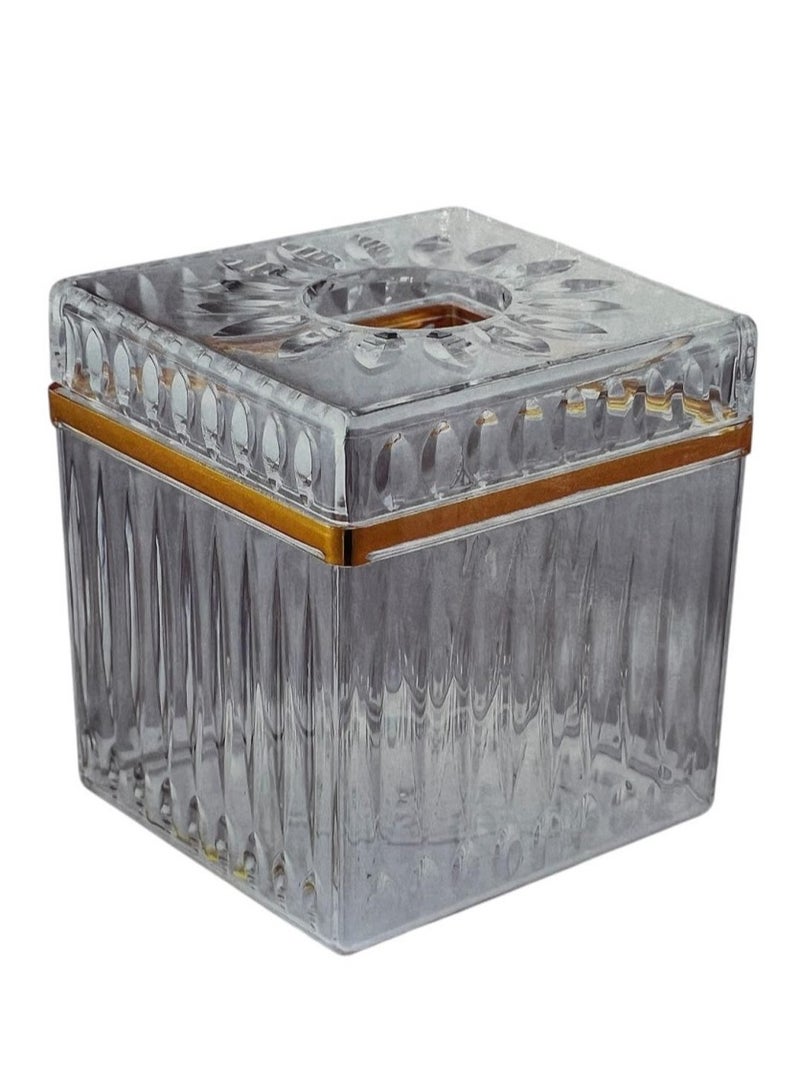 Square acrylic tissue box - Image 1